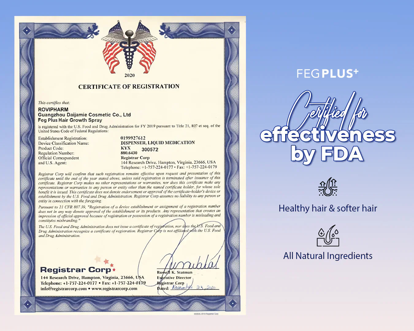 Feg Plus Hair & Beard Growth Serum Spray 100% Orginal