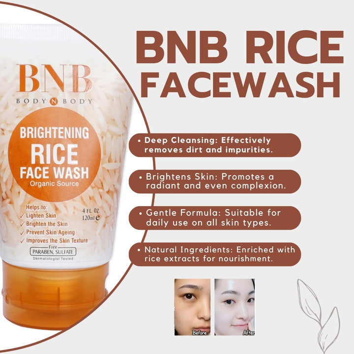 Bnb Whitening Rice Extract Bright & Glow Kit